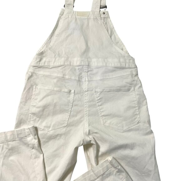 Rahlies Utility Canvas Tapered Leg Adjustable Overalls Jumpsuit White size 26 - Picture 10 of 12